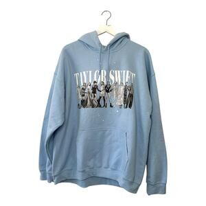 Taylor Swift Light Blue Eras Midnights Sweatshirt Hoodie Size XL